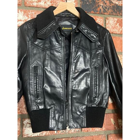 Leather bomber jacket - Picture 2 of 5